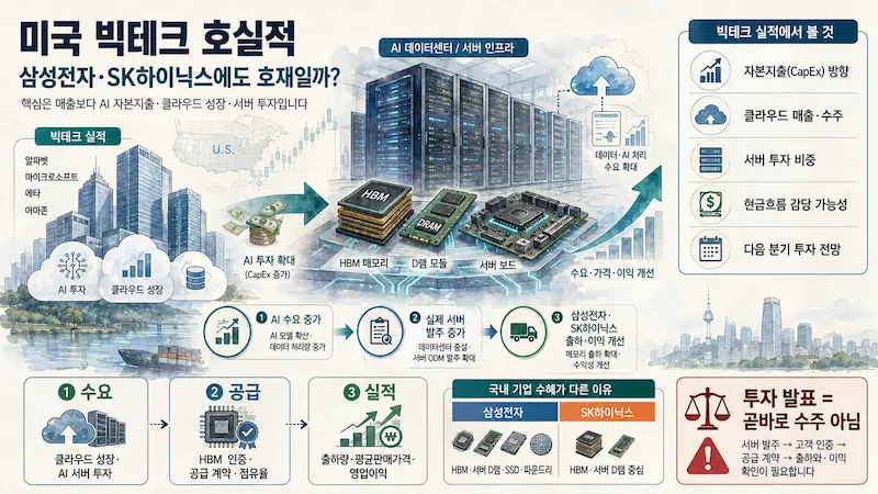 미국 빅테크 AI 투자와 국내 반도체주 영향