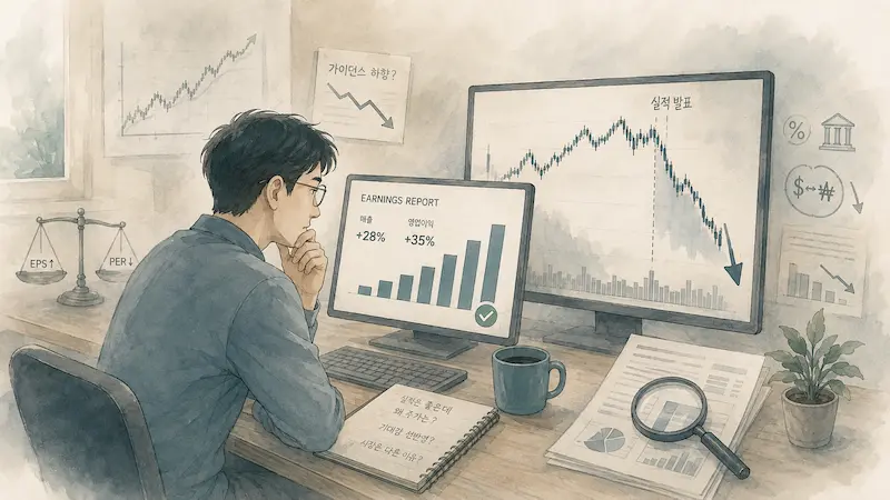 호실적에도 주가가 하락하는 이유