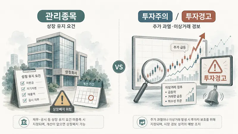 관리종목과 투자주의·투자경고 종목