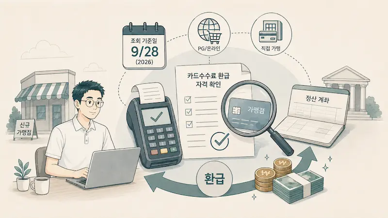 카드수수료 환급 대상 조회 방법