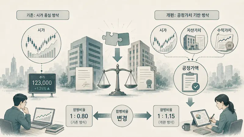 합병가액 산정 방식 개편